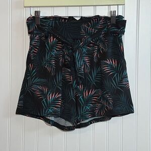 ShoSho Tropical Prink Stretch Belted Shorts Size Small
